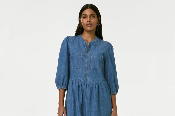 M&S’ ‘gorgeous’ best-selling denim midi dress is ultra-flattering and ideal for in-between seasons