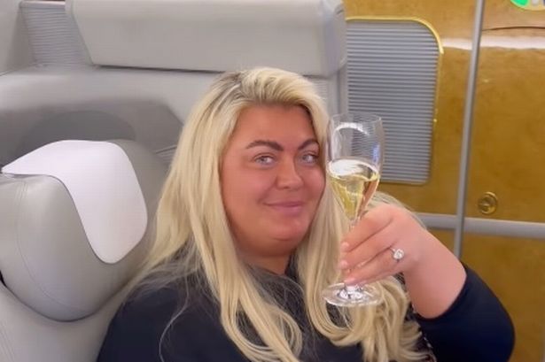Gemma Collins blasted for flaunting wealth on first class flight amid luxury engagement