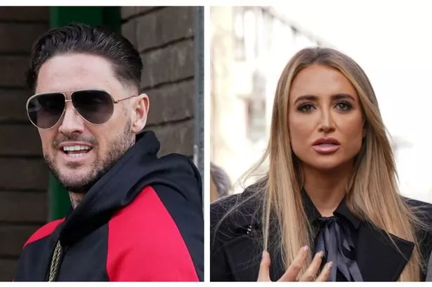 Pictured – Stephen Bear and Georgia Harrison at court for confiscation hearing