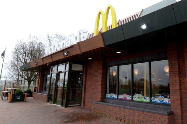 Driver almost hit policewoman at McDonald’s drive-thru then crashed into a shop after drinking ‘all night’