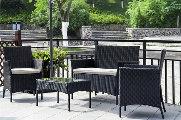 Four-seater garden rattan furniture set reduced by 55% on Wowcher – on sale for £90