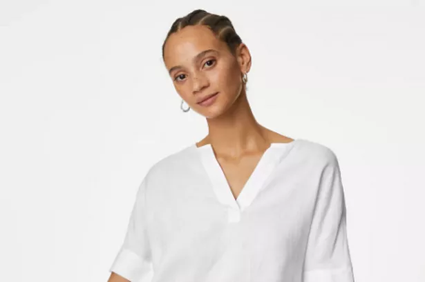 M&S linen blouse is ‘beautiful’ for summer and looks good with ‘flip flops and heels’