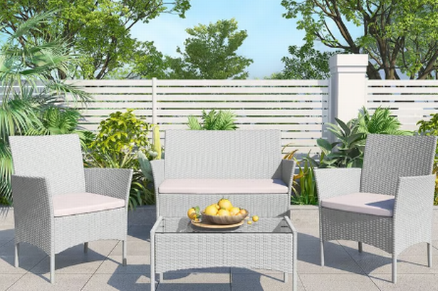 I found a 4-seater Rattan Garden Furniture Set for under £100 – cheaper than Dunelm, Homebase and B&Q